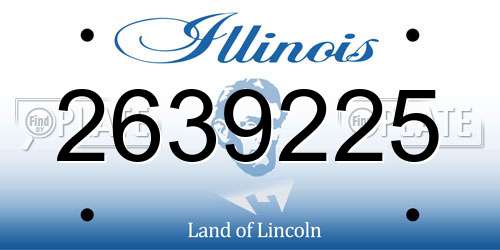 2639225 Illinois License Plate