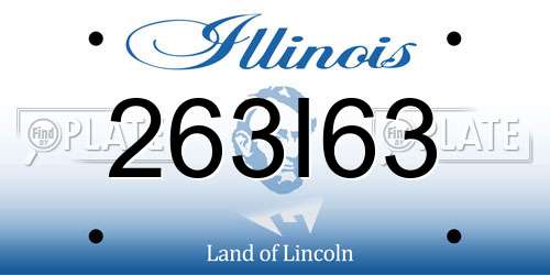 263I63 Illinois License Plate