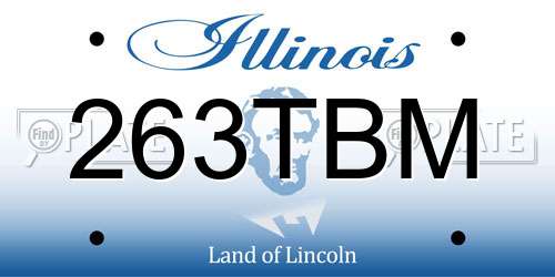 263TBM Illinois License Plate