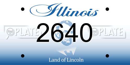2640 Illinois License Plate