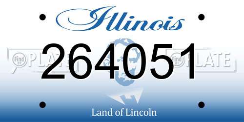 264051 Illinois License Plate