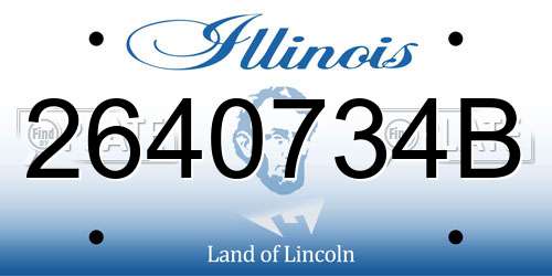 2640734B Illinois License Plate