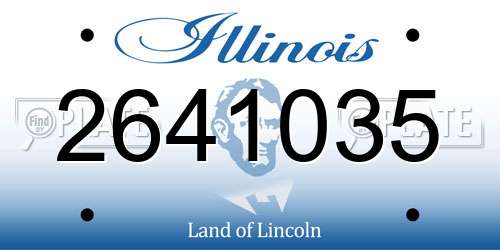 2641035 Illinois License Plate