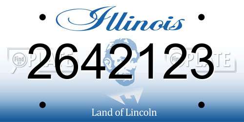 2642123 Illinois License Plate