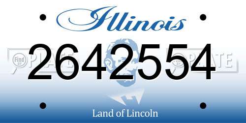 2642554 Illinois License Plate
