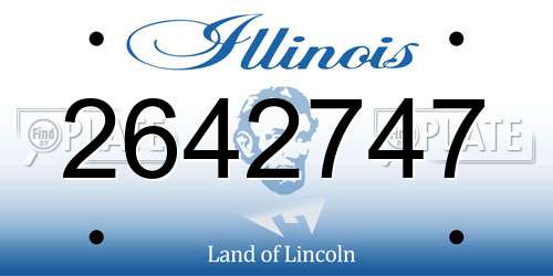 2642747 Illinois License Plate