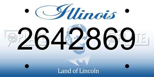 2642869 Illinois License Plate