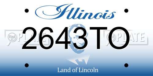 2643TO Illinois License Plate