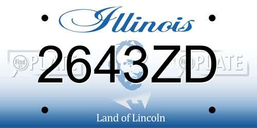 2643ZD Illinois License Plate