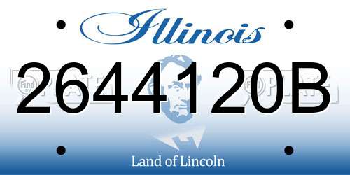2644120B Illinois License Plate