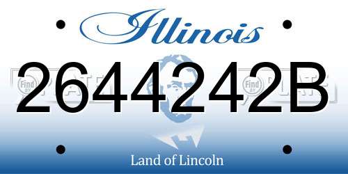 2644242B Illinois License Plate