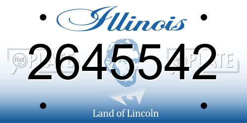 2645542 Illinois License Plate