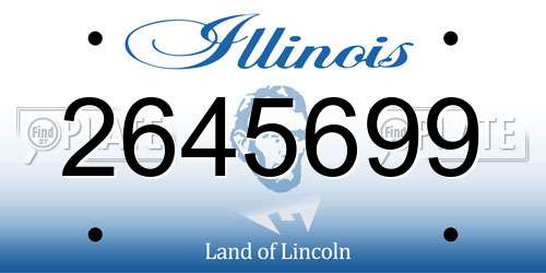 2645699 Illinois License Plate