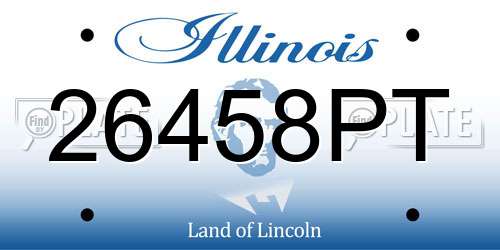 26458PT Illinois License Plate