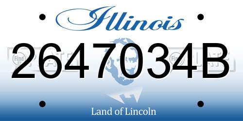 2647034B Illinois License Plate