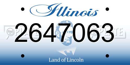 2647063 Illinois License Plate