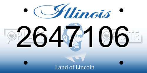 2647106 Illinois License Plate