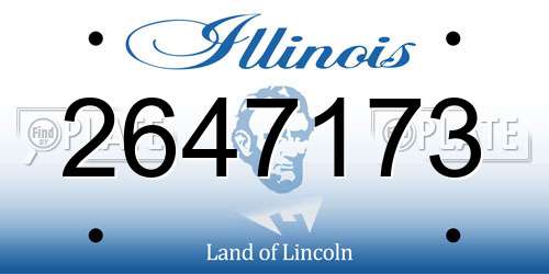 2647173 Illinois License Plate