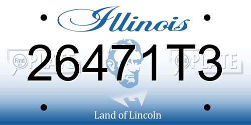 26471T3 Illinois License Plate