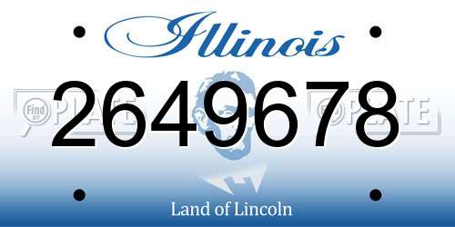 2649678 Illinois License Plate