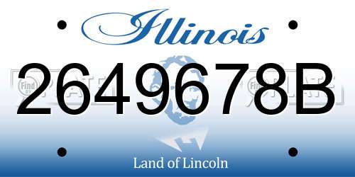 2649678B Illinois License Plate