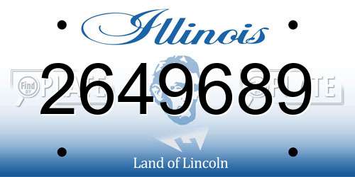 2649689 Illinois License Plate