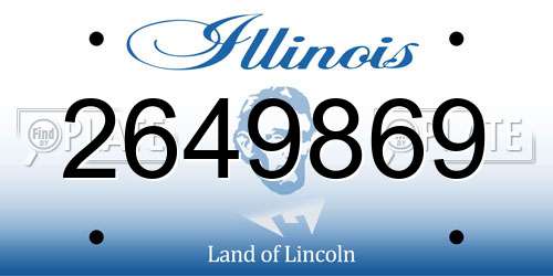 2649869 Illinois License Plate