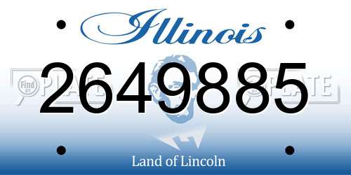 2649885 Illinois License Plate