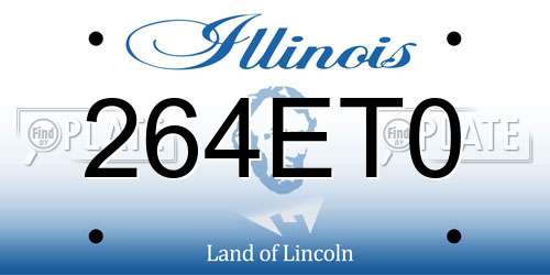 264ET0 Illinois License Plate