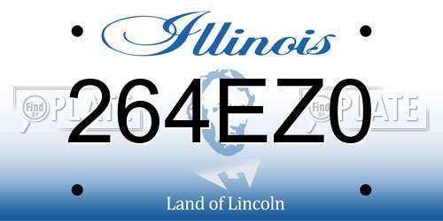 264EZ0 Illinois License Plate