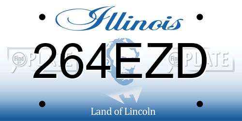 264EZD Illinois License Plate