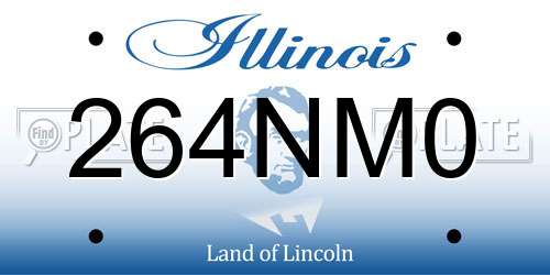 264NM0 Illinois License Plate