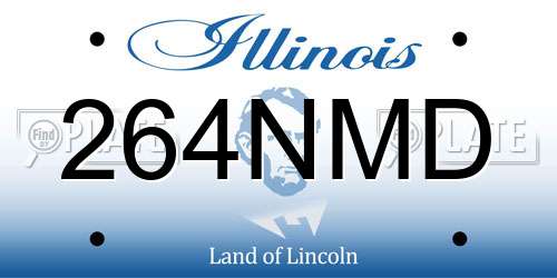 264NMD Illinois License Plate