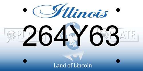 264Y63 Illinois License Plate