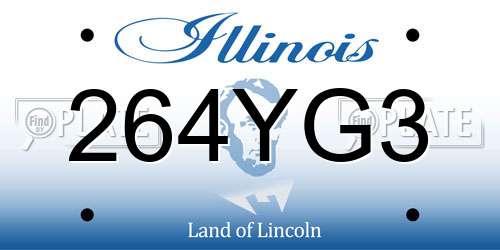 264YG3 Illinois License Plate