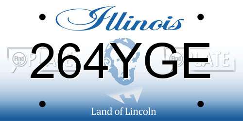 264YGE Illinois License Plate