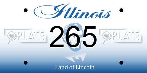 265 Illinois License Plate