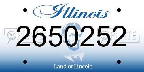 2650252 Illinois License Plate