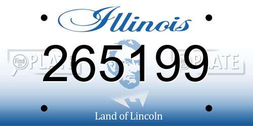 265199 Illinois License Plate