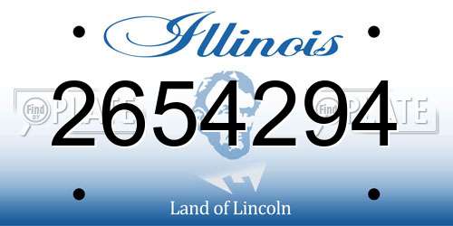 2654294 Illinois License Plate