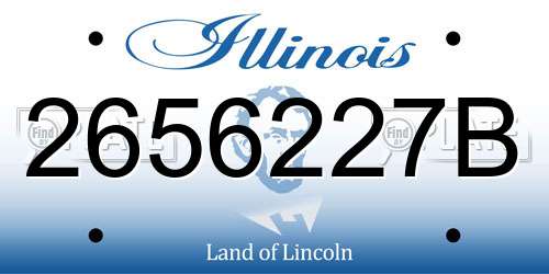 2656227B Illinois License Plate
