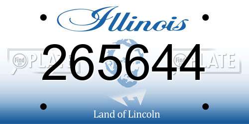 265644 Illinois License Plate