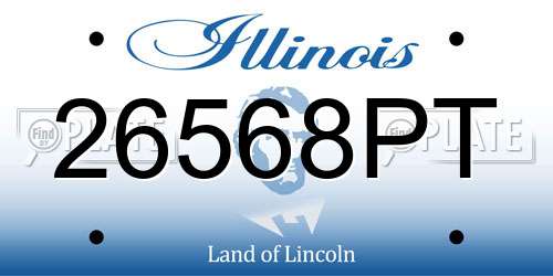26568PT Illinois License Plate