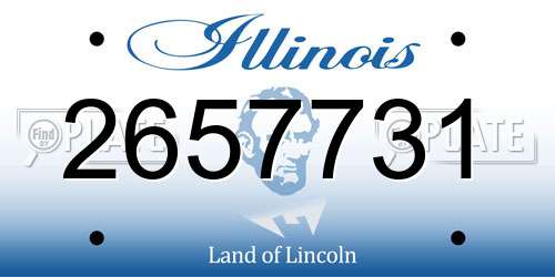 2657731 Illinois License Plate