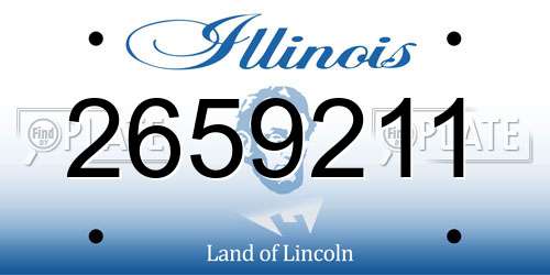 2659211 Illinois License Plate