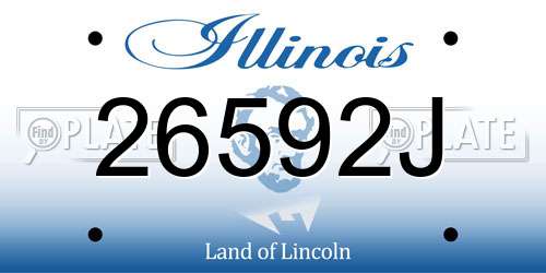26592J Illinois License Plate