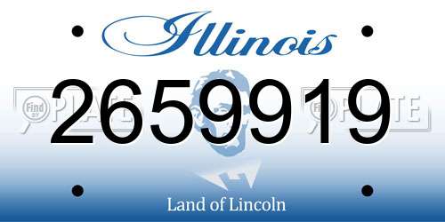 2659919 Illinois License Plate
