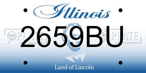 2659BU Illinois License Plate
