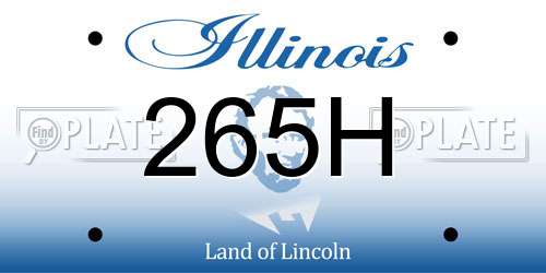 265H Illinois License Plate