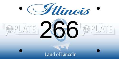 266 Illinois License Plate